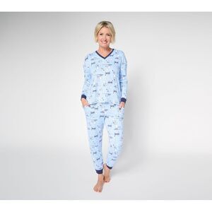 Turbie Twist Women's Sleepwear Sz XL Peanuts Marshmallow Sweater Blue A699206